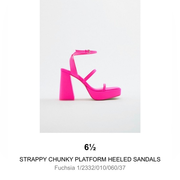 Magenta Zara block heels — well worn — selling cheap for bachelorettes/NYE - Picture 2 of 6
